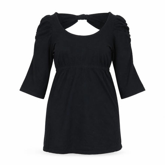 Dorothy Perkins Womens Black  Jersey Basic T-Shirt Size 6  - Cut out back
