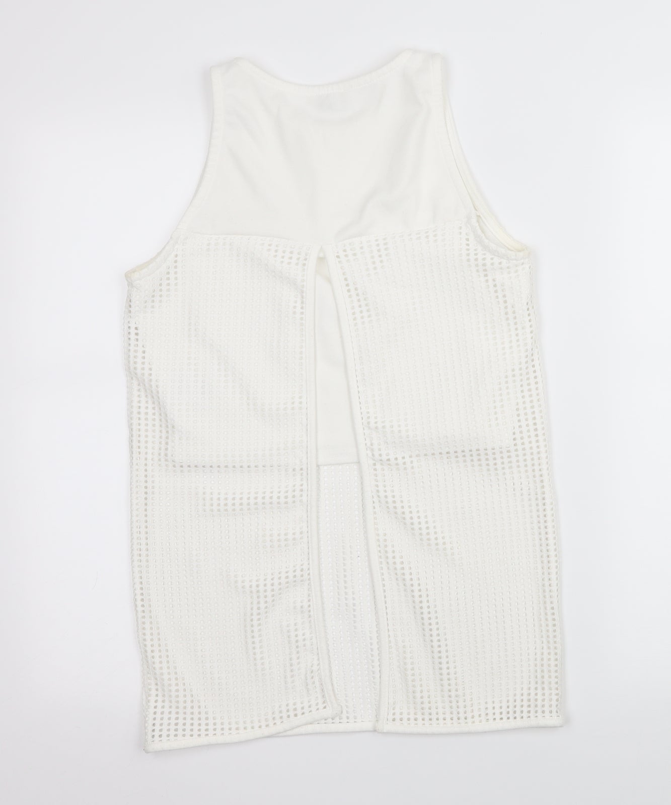 River Island Womens White   Basic Tank Size 10  - Open back