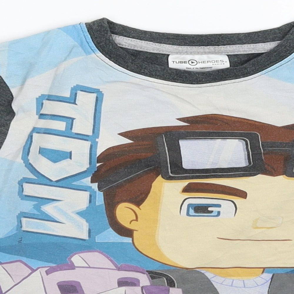 George Boys Grey   Basic T-Shirt Size 6-7 Years