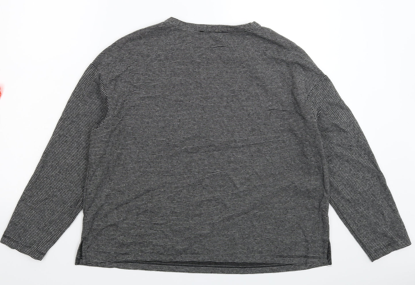 Marks and Spencer Womens Grey Striped  Pullover Jumper Size 16