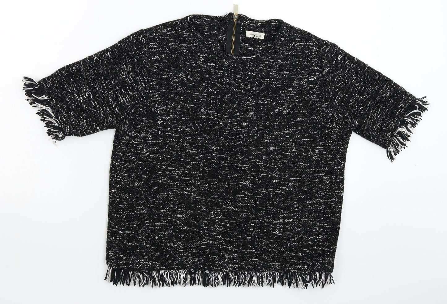 River Island Womens Black  Knit Pullover Jumper Size 10
