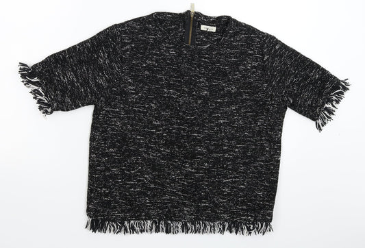 River Island Womens Black  Knit Pullover Jumper Size 10