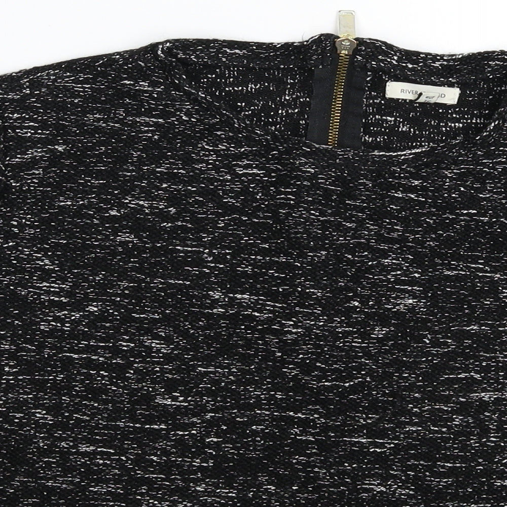 River Island Womens Black  Knit Pullover Jumper Size 10