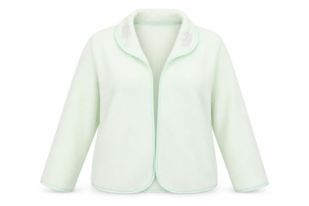 Marks & Spencer Womens Green Floral Fleece Jacket  Size 18