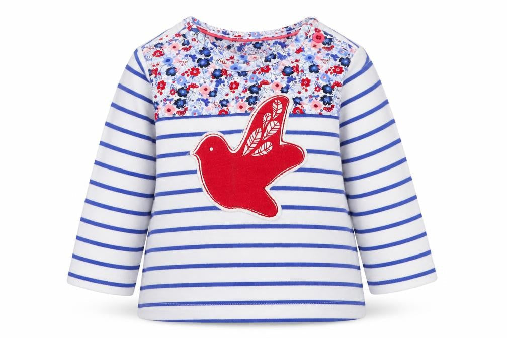 Marks & Spencer Baby White Striped  Basic T-Shirt Size 3-6 Months