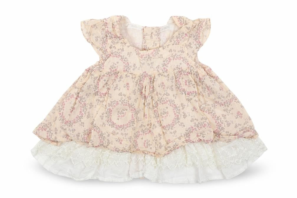 Rockabye-Baby Girls Beige Floral  Shirt Dress  Size 3-6 Months