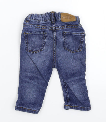 Preloved H&M Baby Blue  Denim Capri Jeans Size 3-6 Months - Back