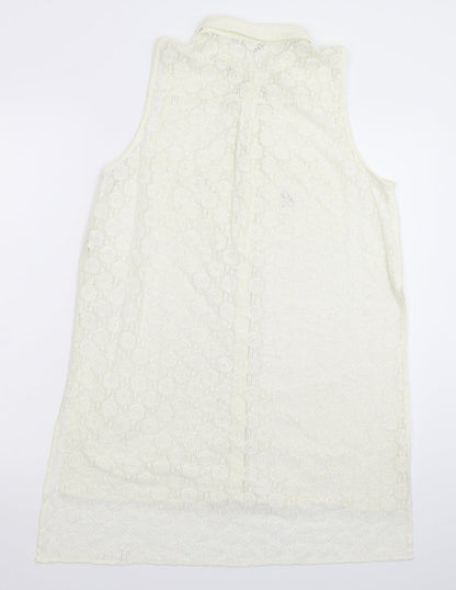 River Island Womens White   Basic Button-Up Size 12  - Oversized