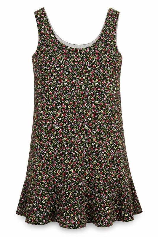 Mango Womens Black Floral  Tank Dress  Size S