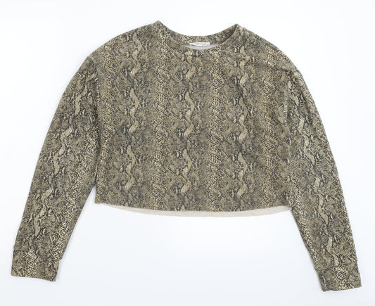 Zara Womens Multicoloured Animal Print  Pullover Sweatshirt Size S