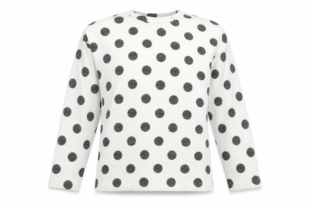 F&F Womens White Polka Dot Knit Pullover Jumper Size 12