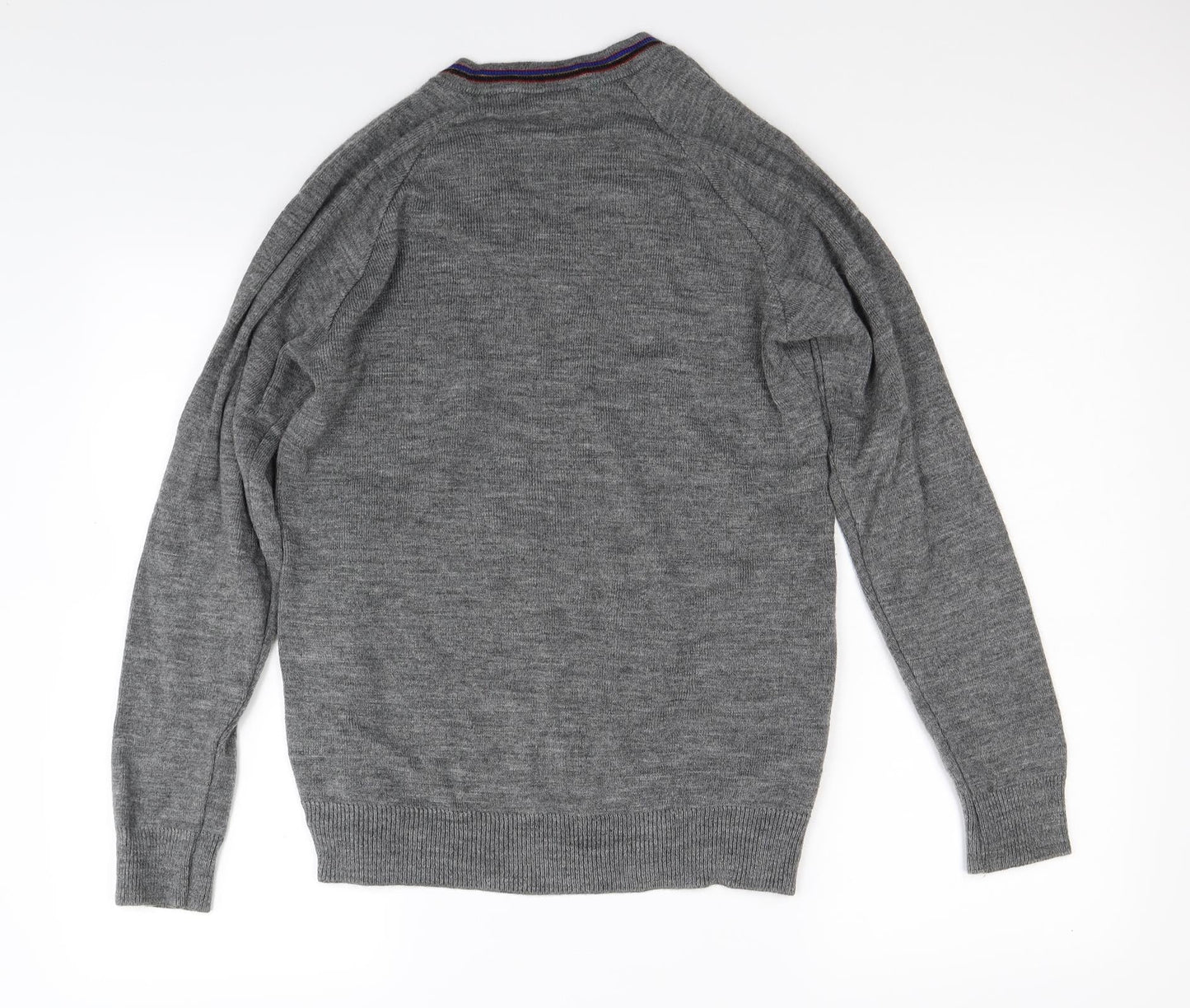 Stevensons Mens Grey  Knit Pullover Jumper Size S