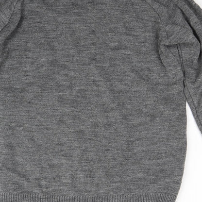 Stevensons Mens Grey  Knit Pullover Jumper Size S