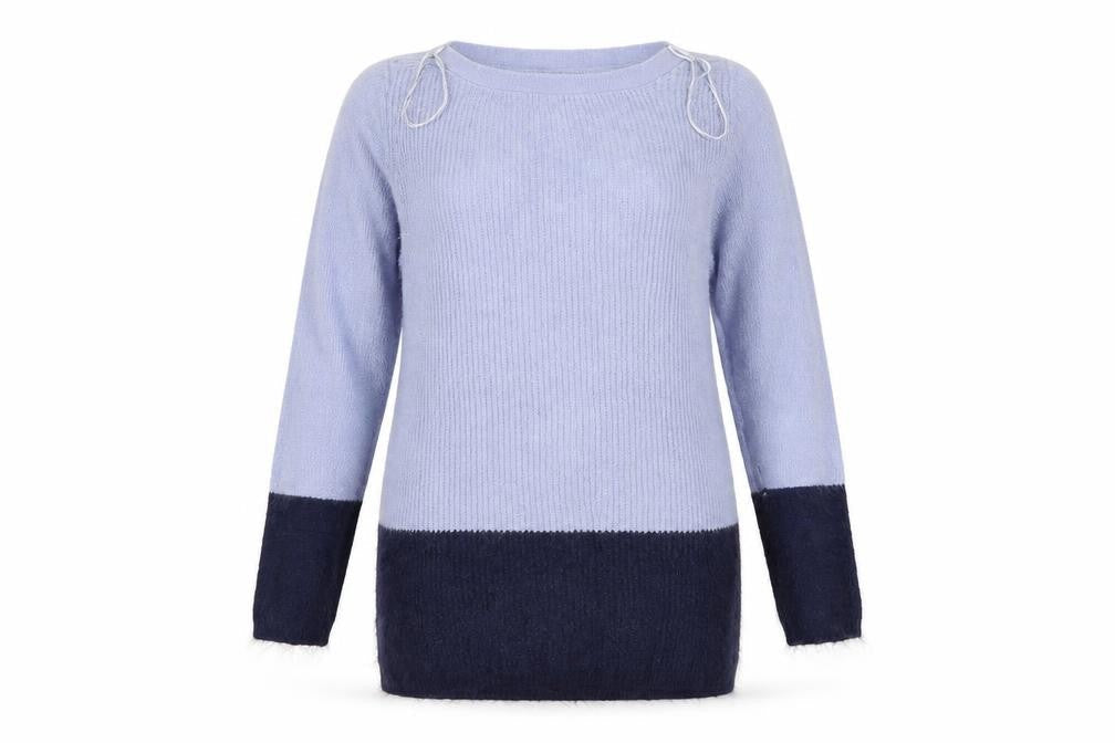 M&Co Womens Blue  Knit Pullover Jumper Size 10