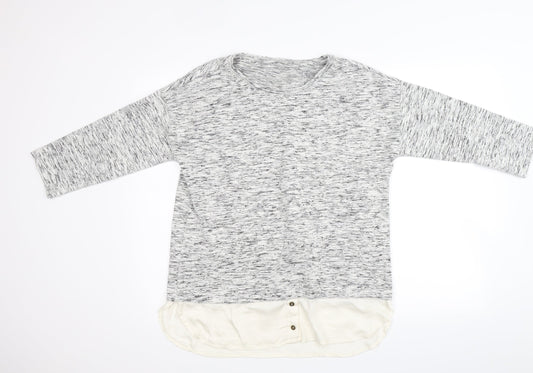 Marks and Spencer Womens Grey  Knit Tunic Jumper Size 14