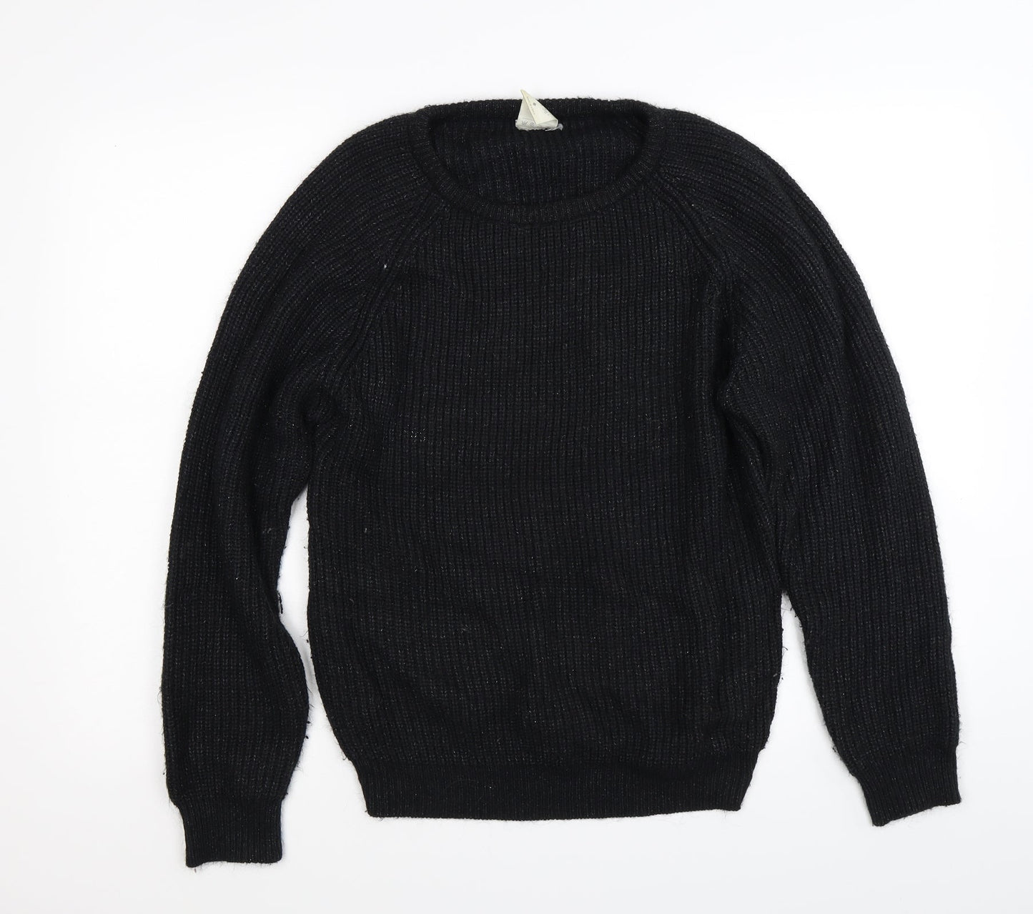 Asdale Womens Black  Knit Pullover Jumper Size 14
