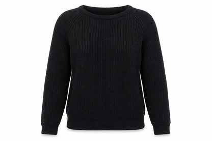 Asdale Womens Black  Knit Pullover Jumper Size 14