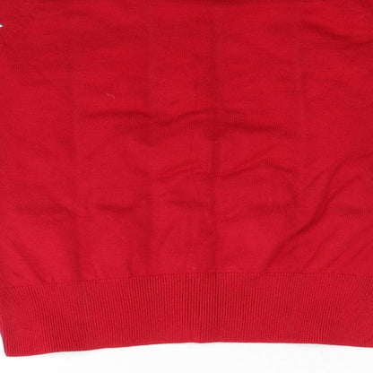 Preloved Be Beau Womens Red  Knit Pullover Jumper Size S - Label