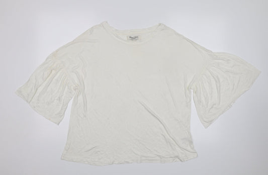 Brave Soul Womens White   Basic T-Shirt Size M