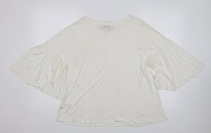 Brave Soul Womens White   Basic T-Shirt Size M