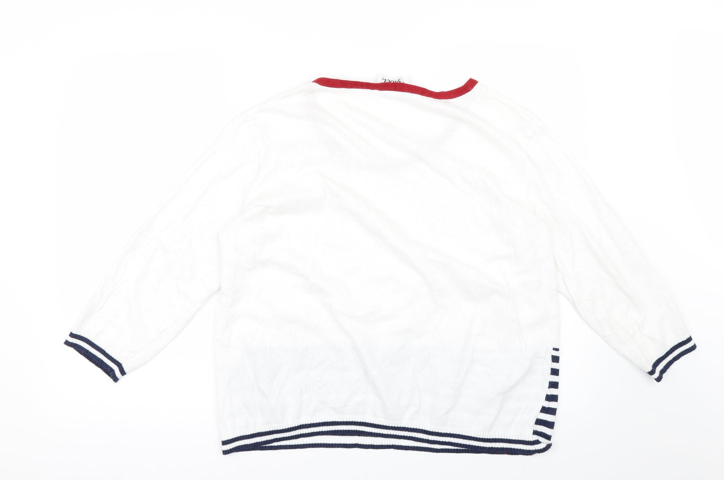 Afibel Womens White   Jersey Blouse Size 20