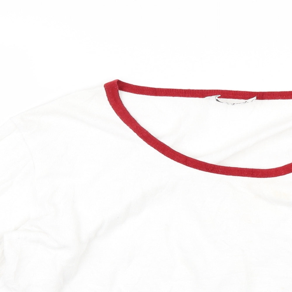 Afibel Womens White   Jersey Blouse Size 20