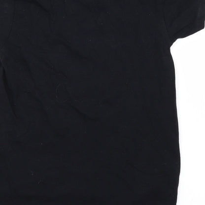 Preloved Pep&Co Girls Black   Basic T-Shirt Size 6-7 Years  - Friends - Label
