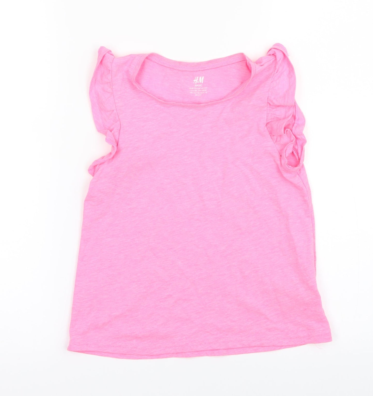 H&M Girls Pink   Basic T-Shirt Size 7-8 Years