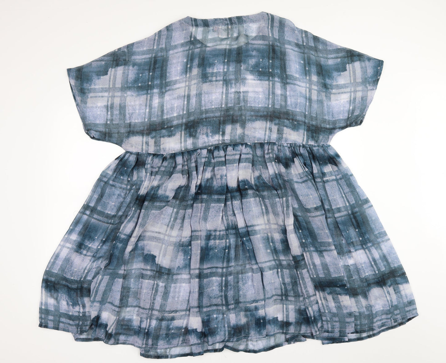 ASOS Womens Blue Plaid  Shift  Size 12