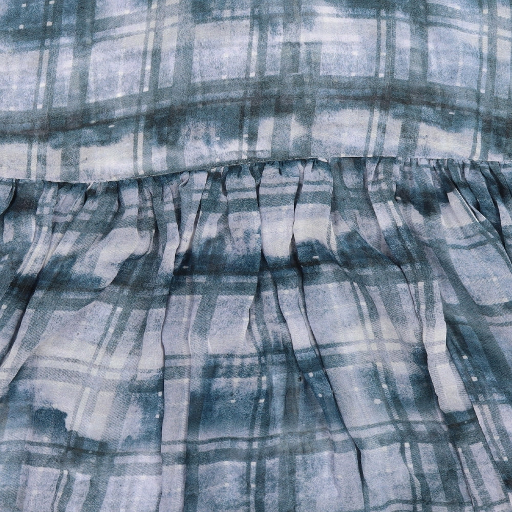 ASOS Womens Blue Plaid  Shift  Size 12