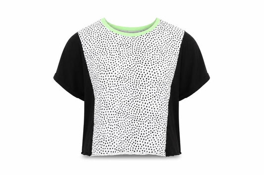 Primark Womens Black Polka Dot  Basic T-Shirt Size 12