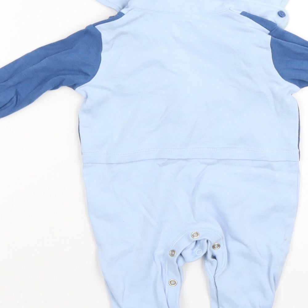 Mini Cuddles Boys Blue   Babygrow One-Piece Size 0-3 Months