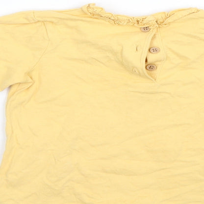 Preloved George Girls Yellow   Pullover Jumper Size 18-24 Months - Label