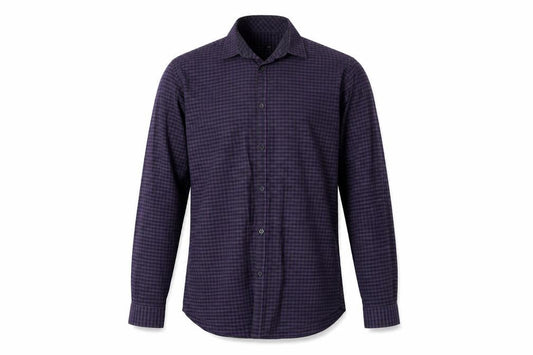 Cedarwood State Mens Purple Check Button-Up Size 15.5