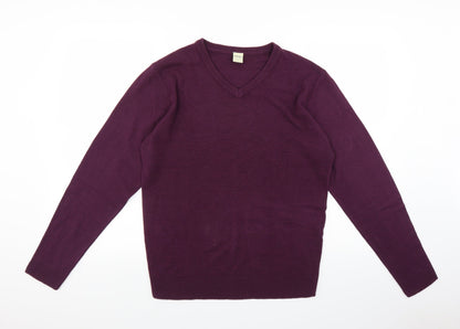 Oak Valley Mens Purple   Pullover Jumper Size S