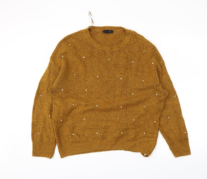 New Look Womens Brown   Pullover Jumper Size M