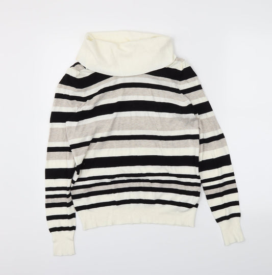 M&S Womens Ivory Striped  Pullover Jumper Size 14