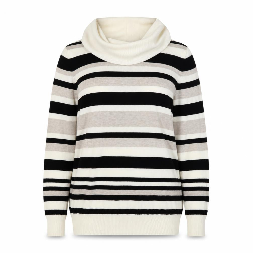 Marks & Spencer Womens Ivory Striped  Pullover Jumper Size 14