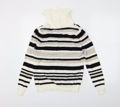 Marks & Spencer Womens Ivory Striped  Pullover Jumper Size 14