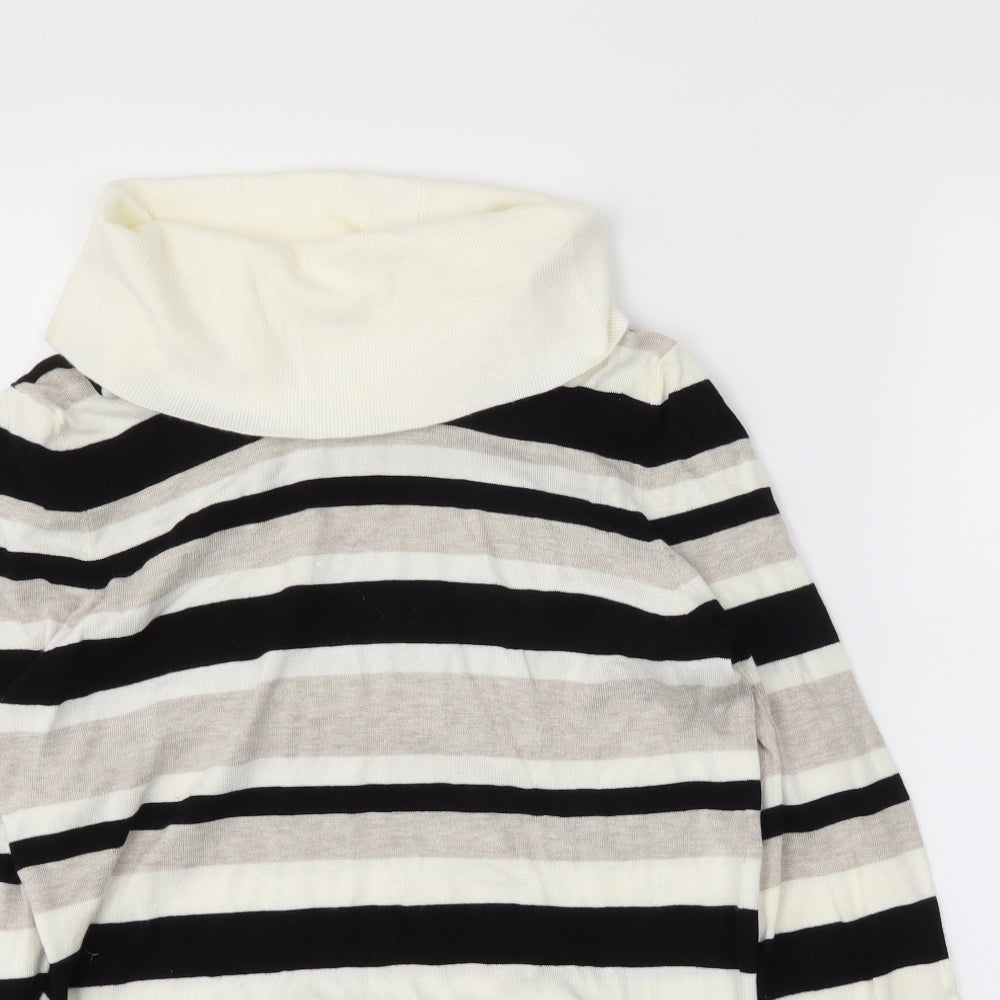 M&S Womens Ivory Striped  Pullover Jumper Size 14