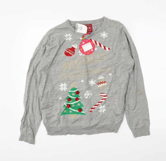 AM London Womens Grey   Pullover Jumper Size M