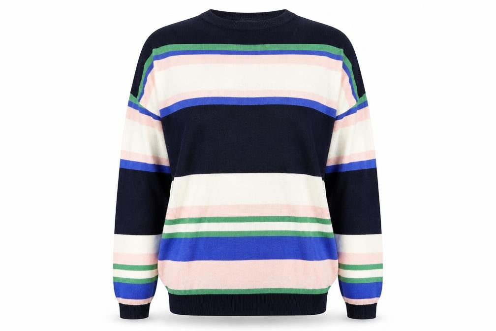 Marks & Spencer Womens Black Striped  Pullover Jumper Size M