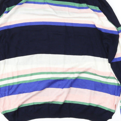 Marks & Spencer Womens Black Striped  Pullover Jumper Size M