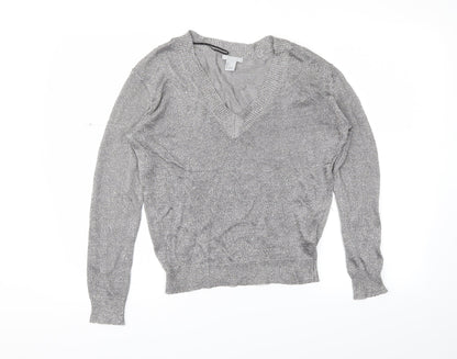 H&M Womens Silver   Tunic Blouse Size S