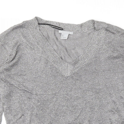 H&M Womens Silver   Tunic Blouse Size S