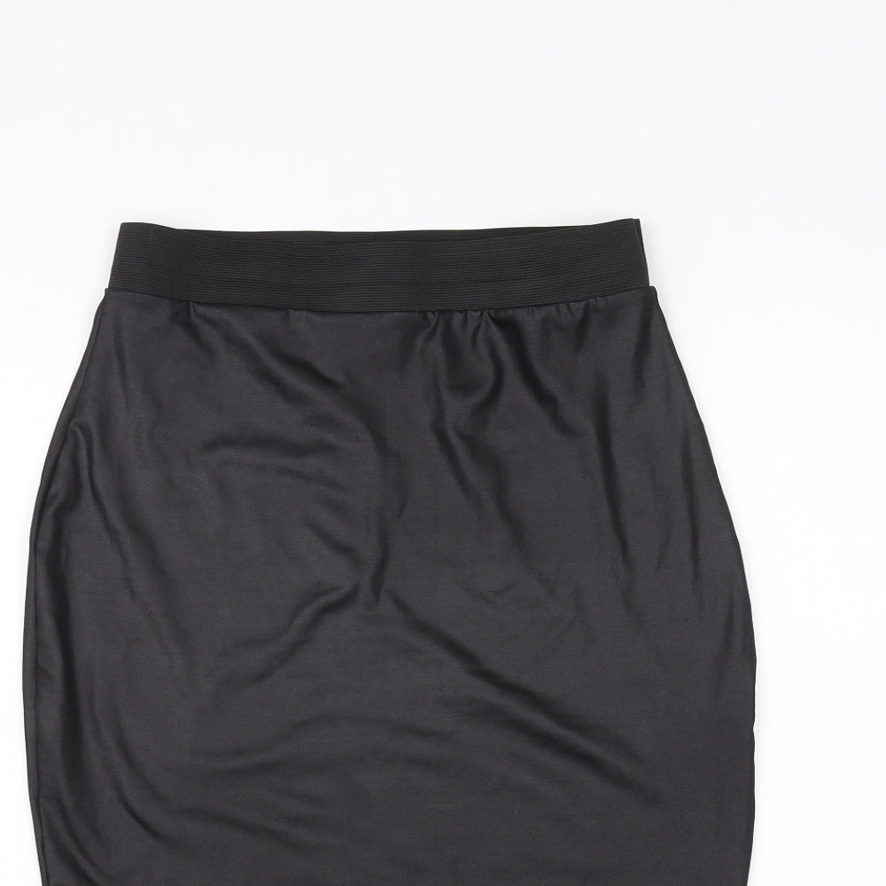 Missi London Womens Black   A-Line Skirt Size M