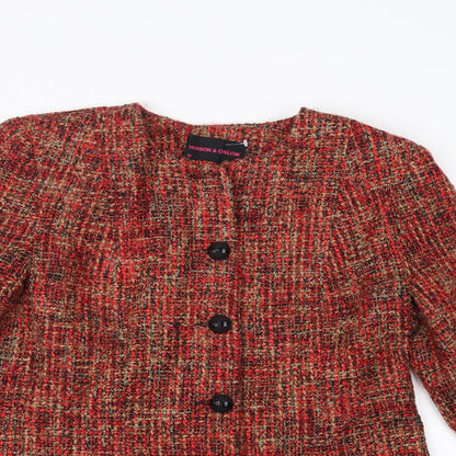 Hudson & Onslow Womens Red   Jacket  Size 10