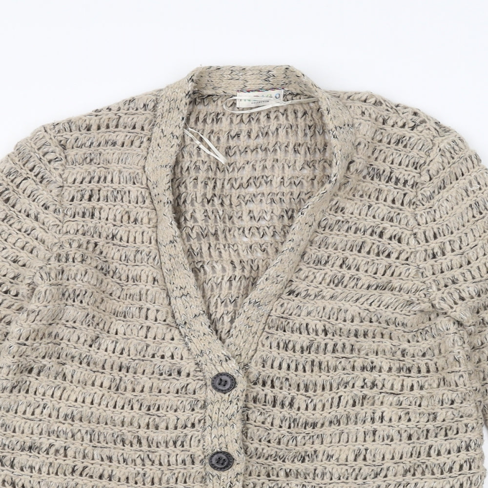 Marks and Spencer Womens White  Knit Jacket Coatigan Size 12
