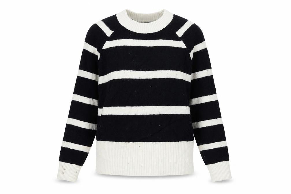 F&F Womens White Striped  Pullover Jumper Size 14