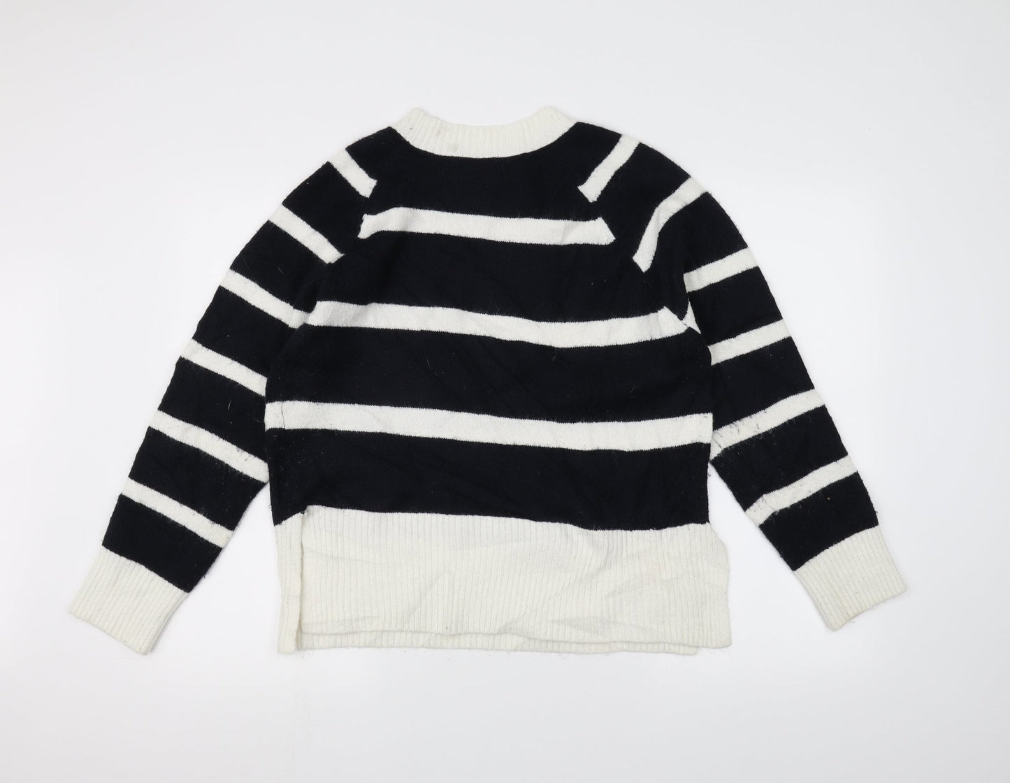 F&F Womens White Striped  Pullover Jumper Size 14